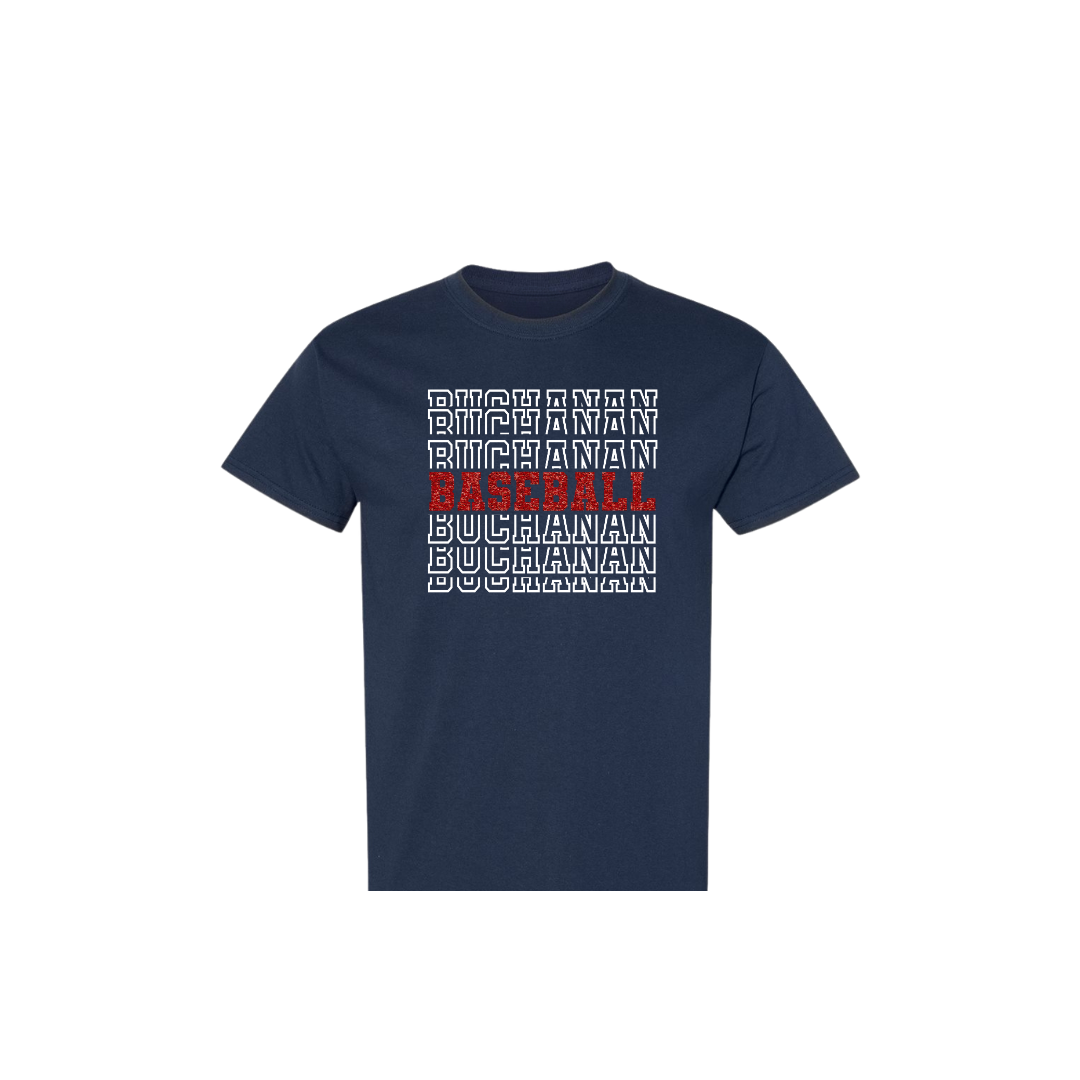 Buchanan Babe Ruth Baseball Stacked Glitter - Youth/Adult