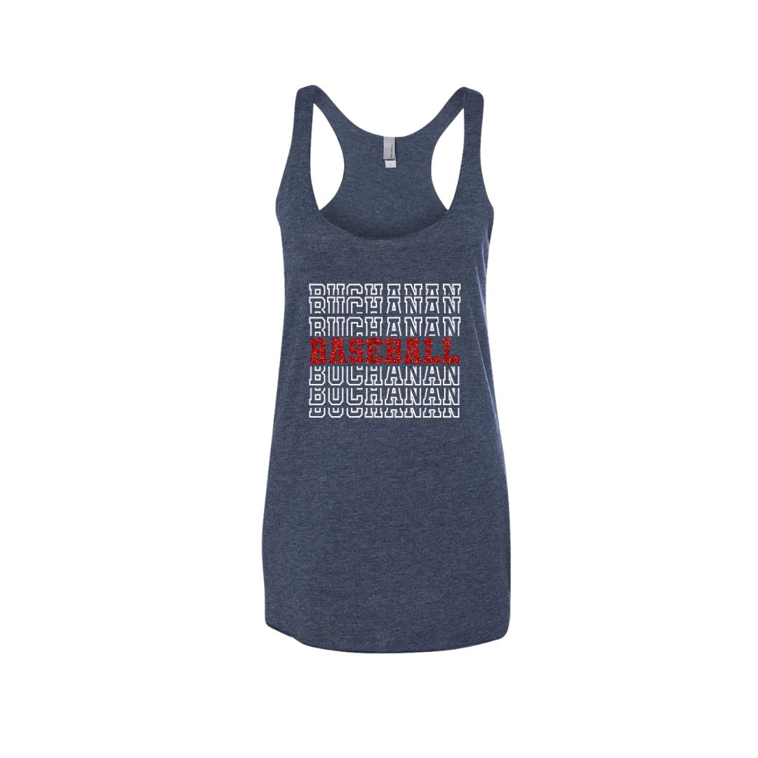 Buchanan Babe Ruth Baseball Stacked Glitter - Youth/Adult