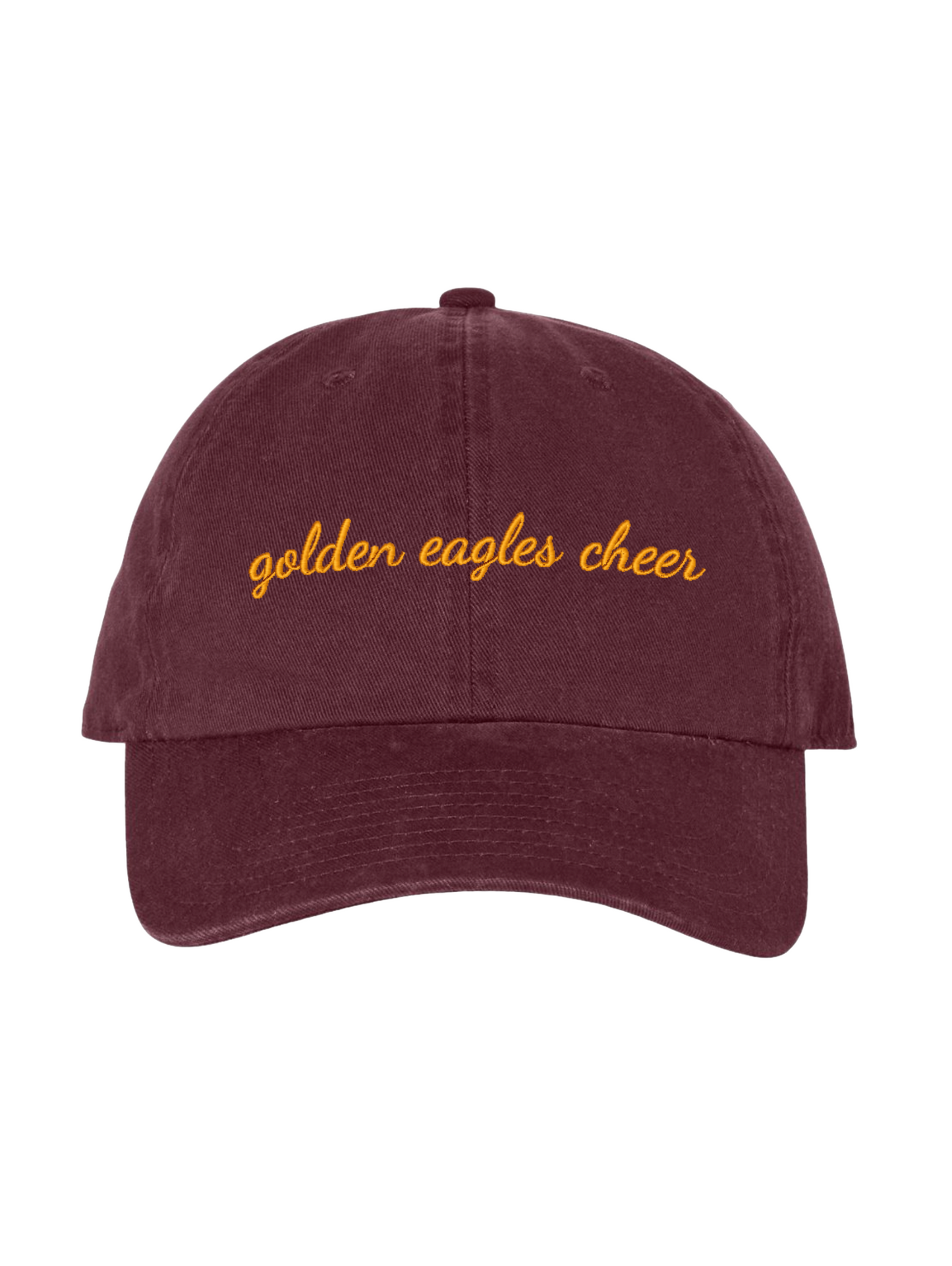 "golden eagles cheer" Script 47 Brand Cap - Maroon