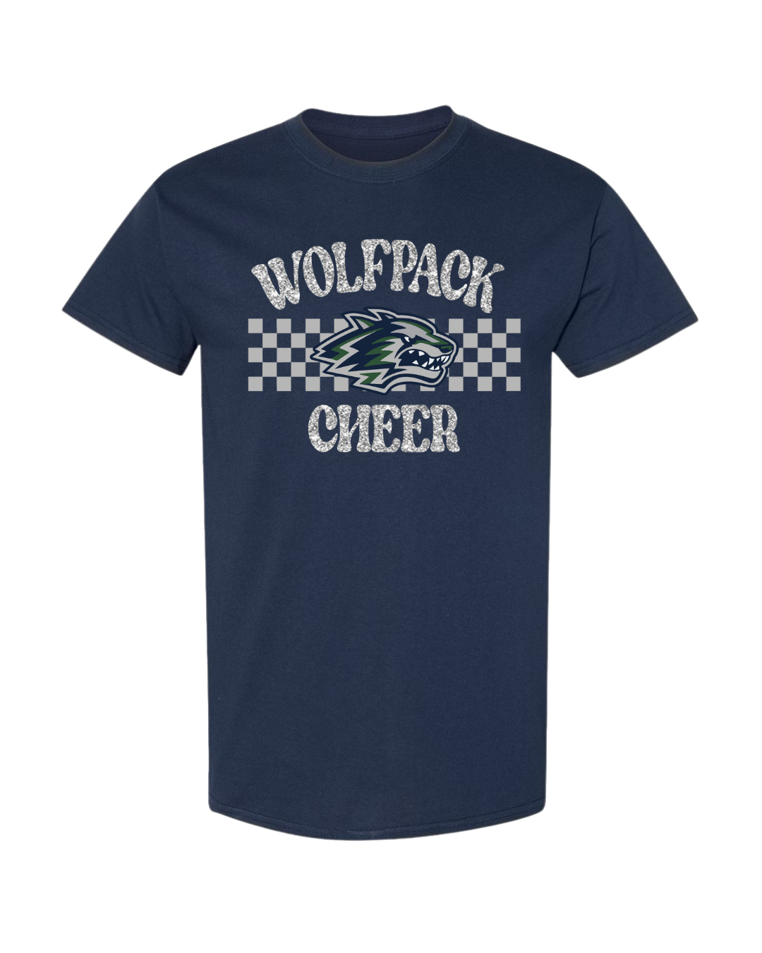 Wolfpack CHEER Checkered Tee