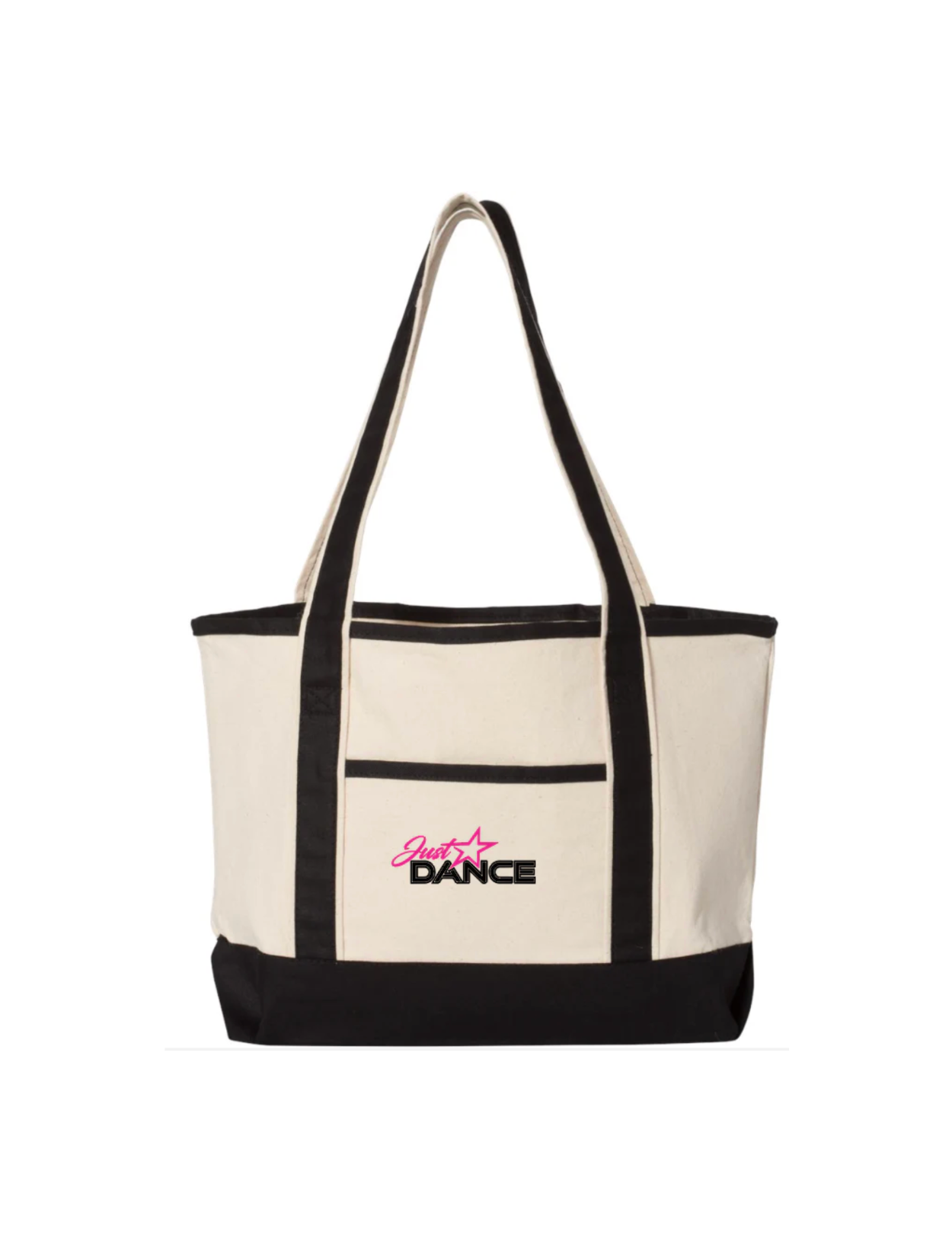 JD Canvas Tote Bag - Black/Natural