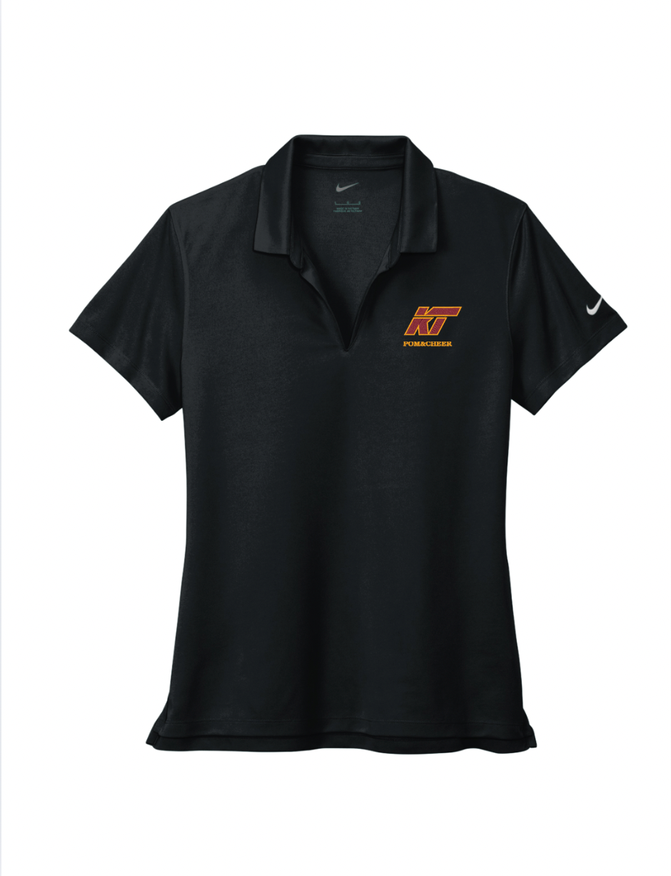 KT Pom & Cheer Embroidered Nike Polo - Black