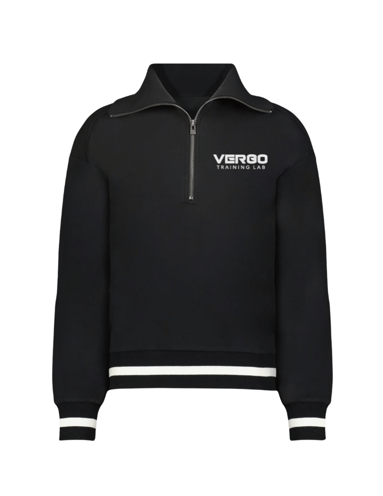 Vergo TL Embroidered Women's 1/4 zip - Black