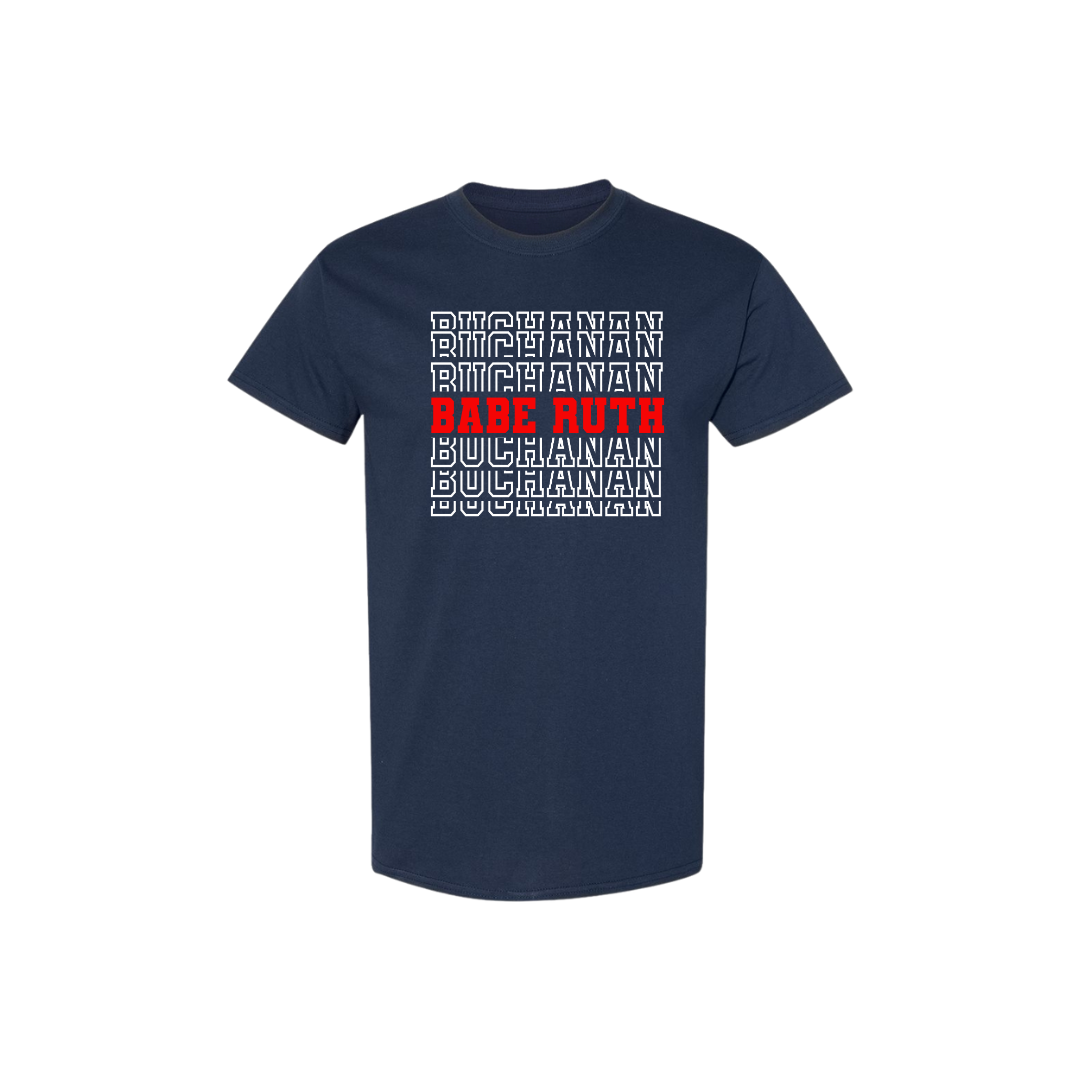 Buchanan Babe Ruth Stacked Tee - Youth/Adult