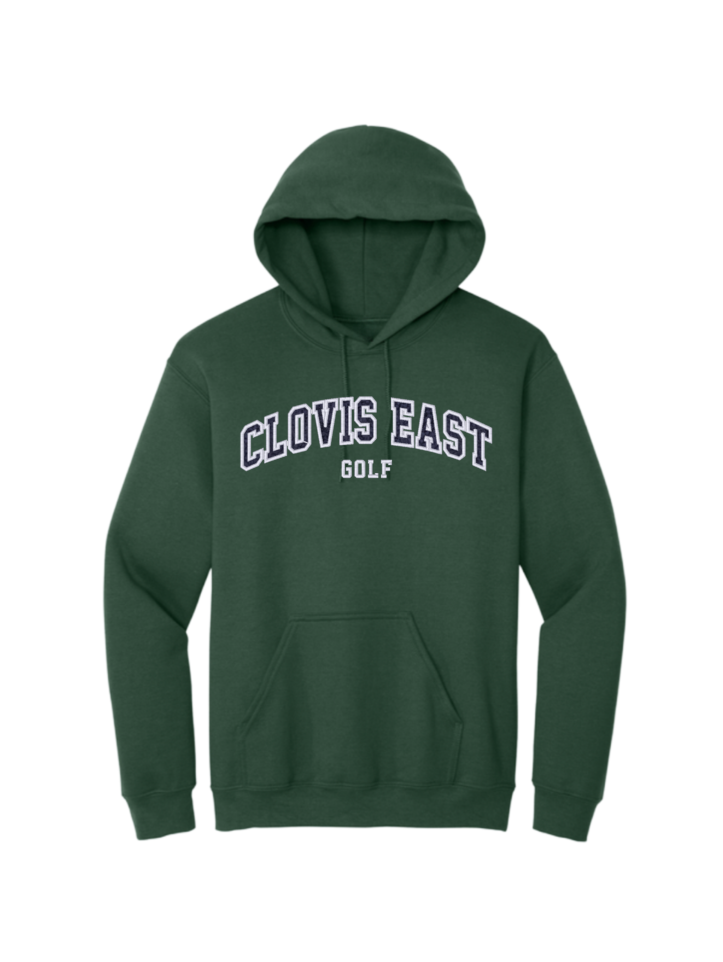 Clovis East Golf Embroidered Hoodie - Dk Green