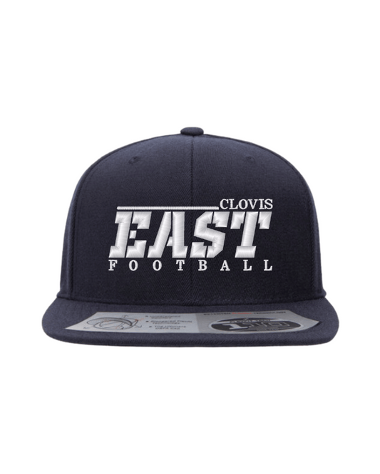 CE Football Puff Snapback Hat - Navy