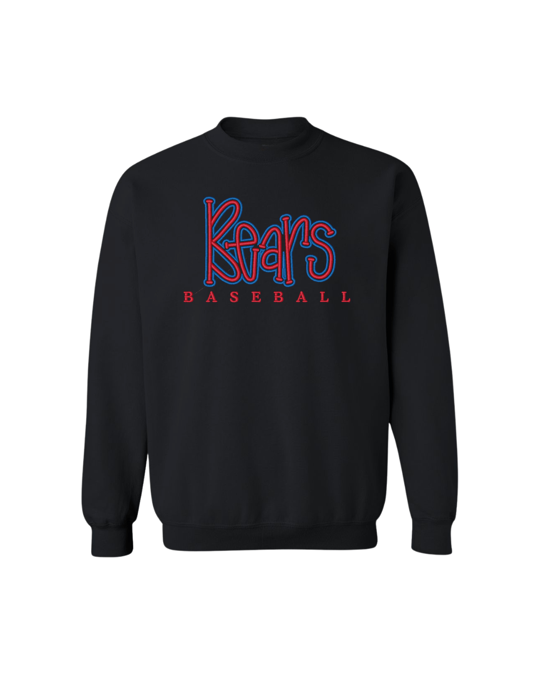 Bears Baseball Puff Embroidered - Black