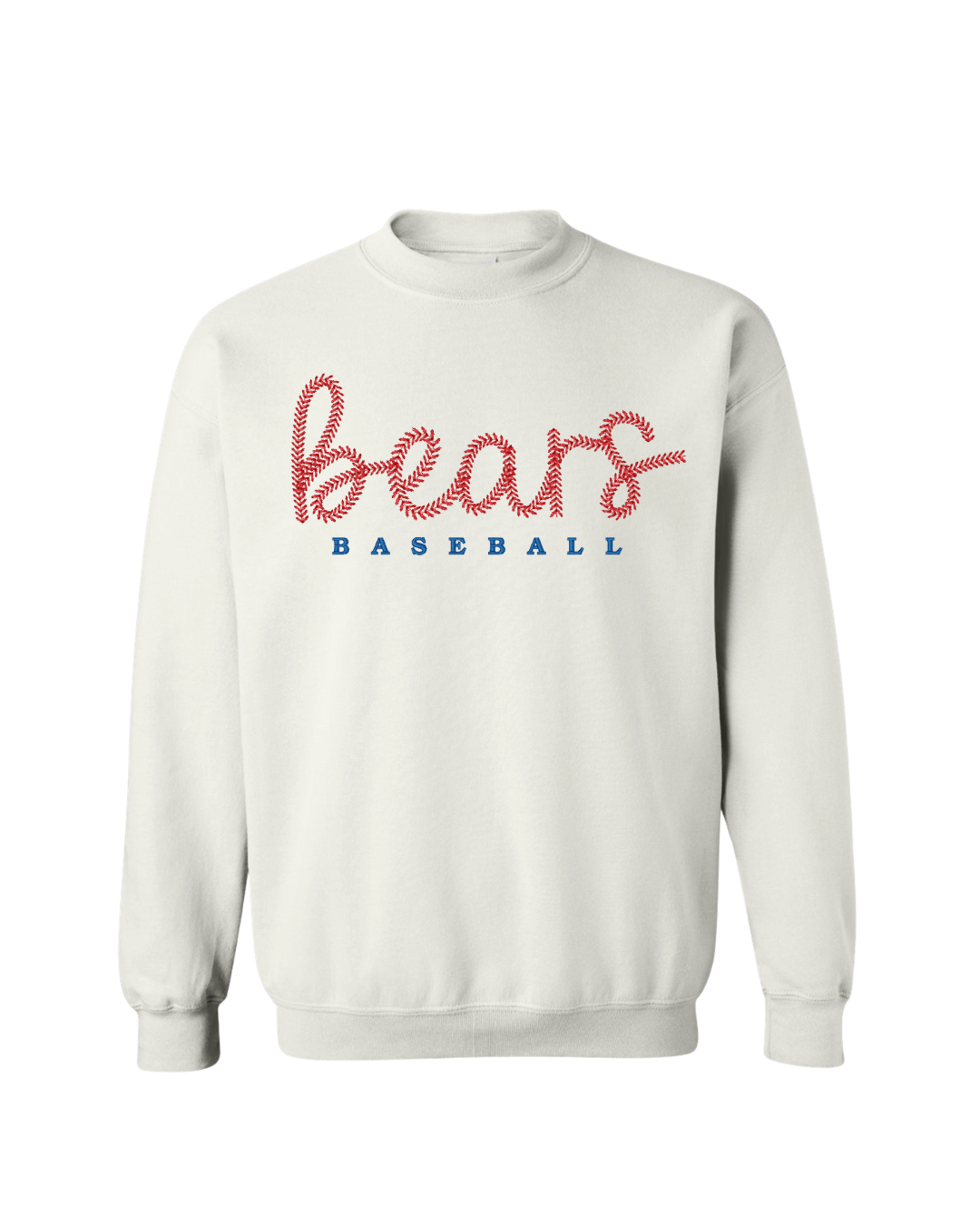 "Bears" laces Embroidered Crew - Ash