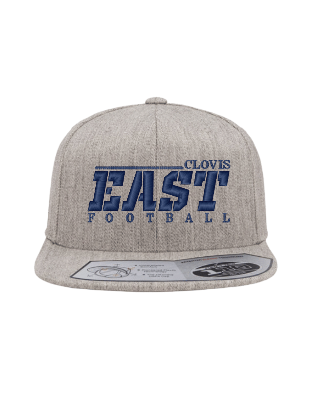 CE Football Puff Snapback Hat - Gray