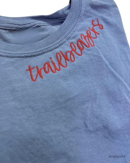 Trailblazers Embroidered Shirt - Blue