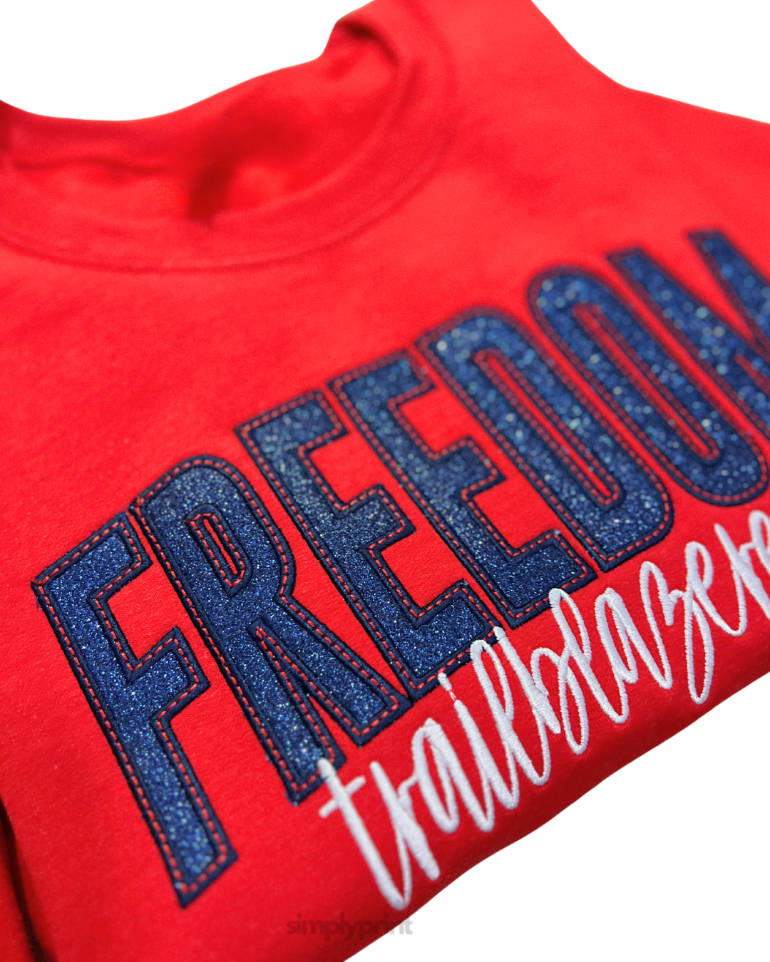 Freedom Trailblazers Embroidered Sweater - Red