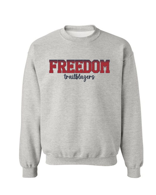 Freedom Trailblazers Embroidered Ombre Metallic Sweater - Ash