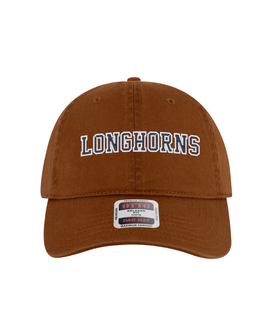 Longhorns Embroidered Dad Hat - T Orange