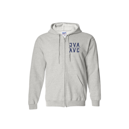AVC/CVA Embroidered Zip Up - Ash