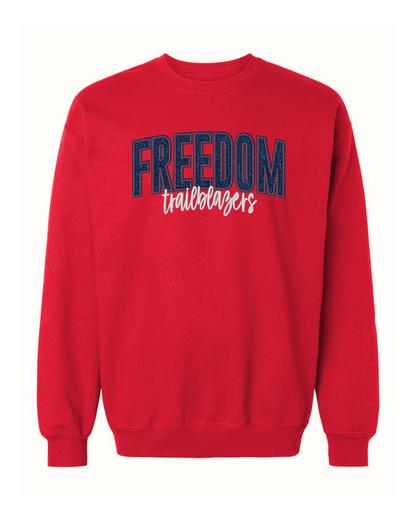 Freedom Trailblazers Embroidered Sweater - Red