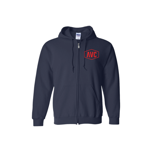 AVC Embroidered Zip Up - Navy