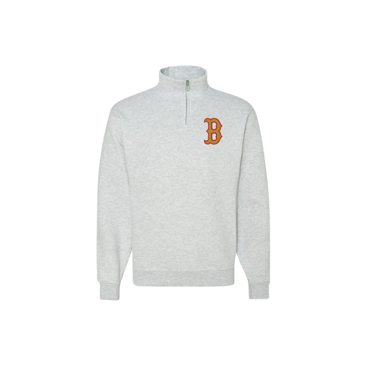 "B" Embroidered Logo Quarter Zip