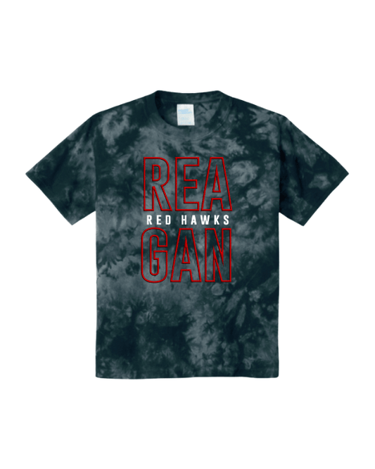 Reagan Puff Tie Dye Tee- Black