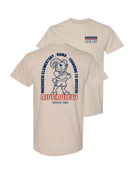 Riverview Rams Mascot Tee - Natural