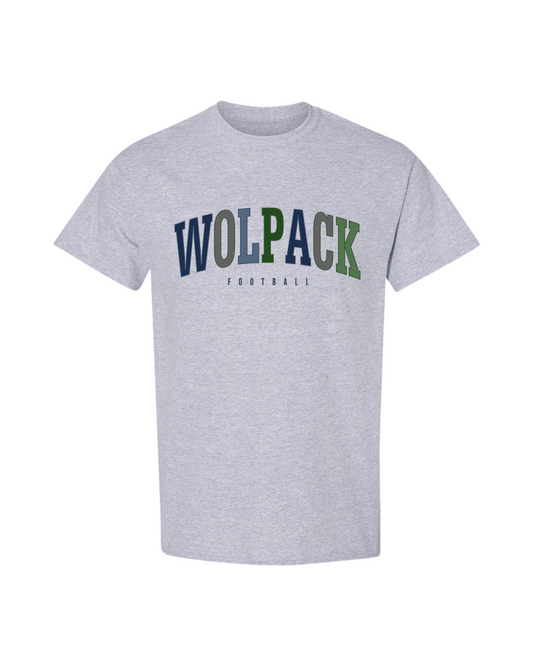 Wolfpack football Tee - Heather Grey