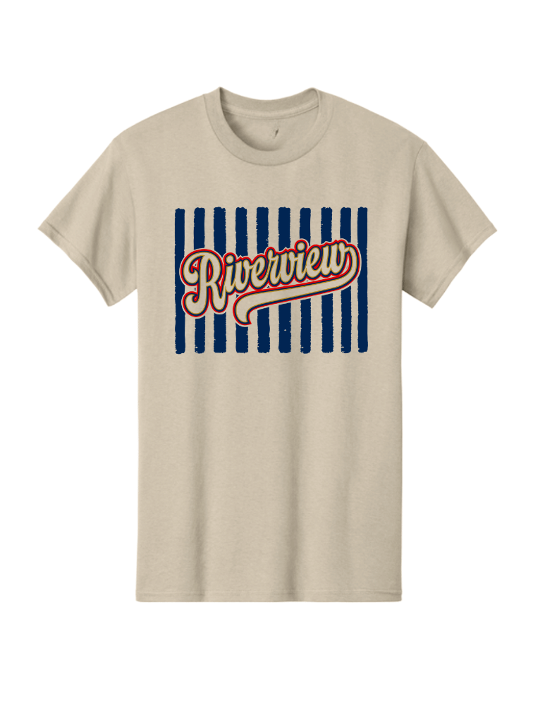 Riverview Retro Striped Tee - Tan