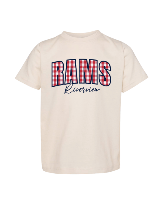 Rams Gingham Tee - Natural