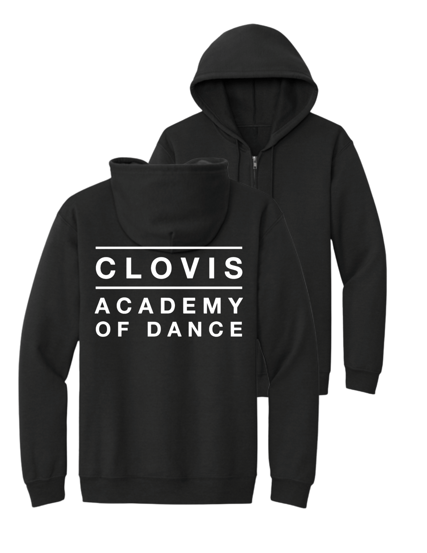 Clovis Academy of Dance Full Zip up Hoodie