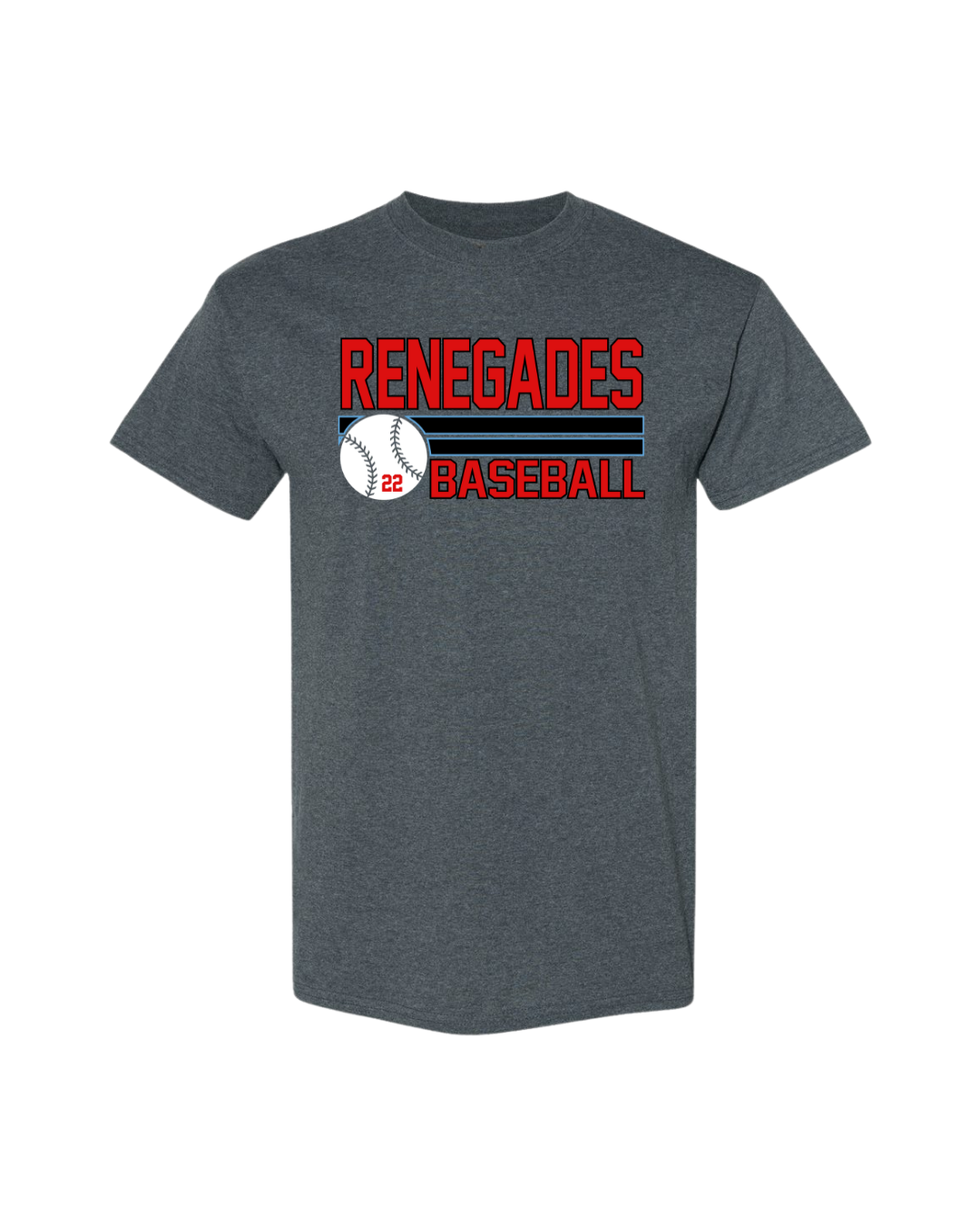 Renegades Baseball # Graphic - Dark Heather