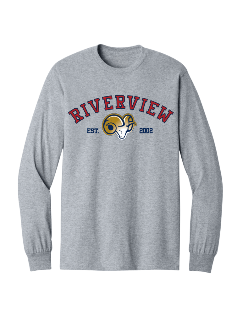 Riverview Logo Long Sleeve - Heather Grey