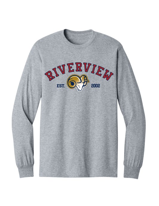 Riverview Logo Long Sleeve - Heather Grey