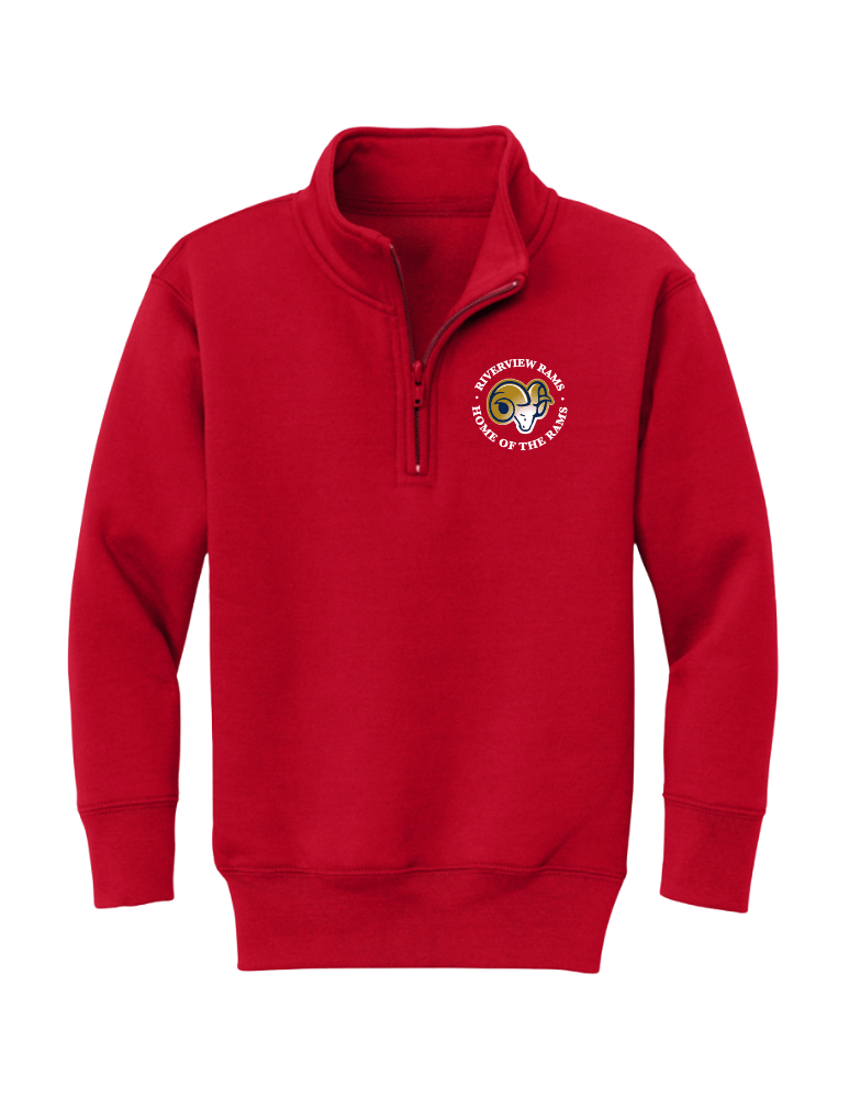 Riverview Rams Quarter Zip - Red