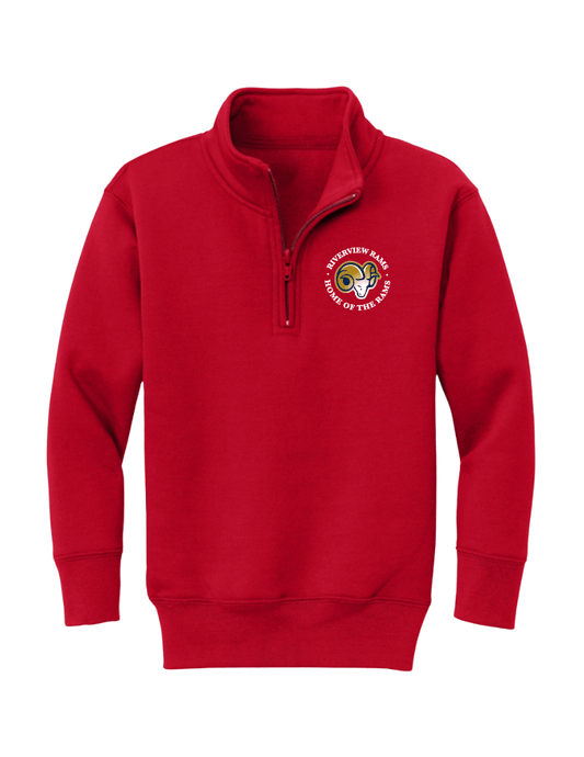 Riverview Rams Quarter Zip - Red
