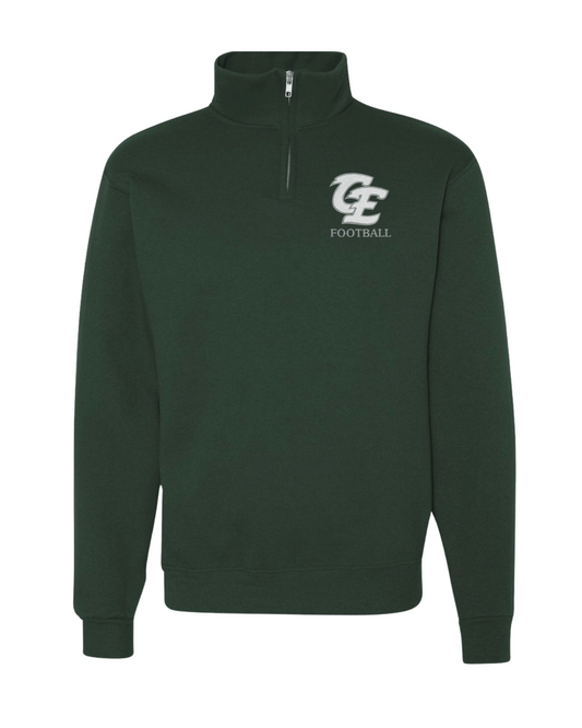 1/4 Zip Embroidered CE Football - Dr. Green