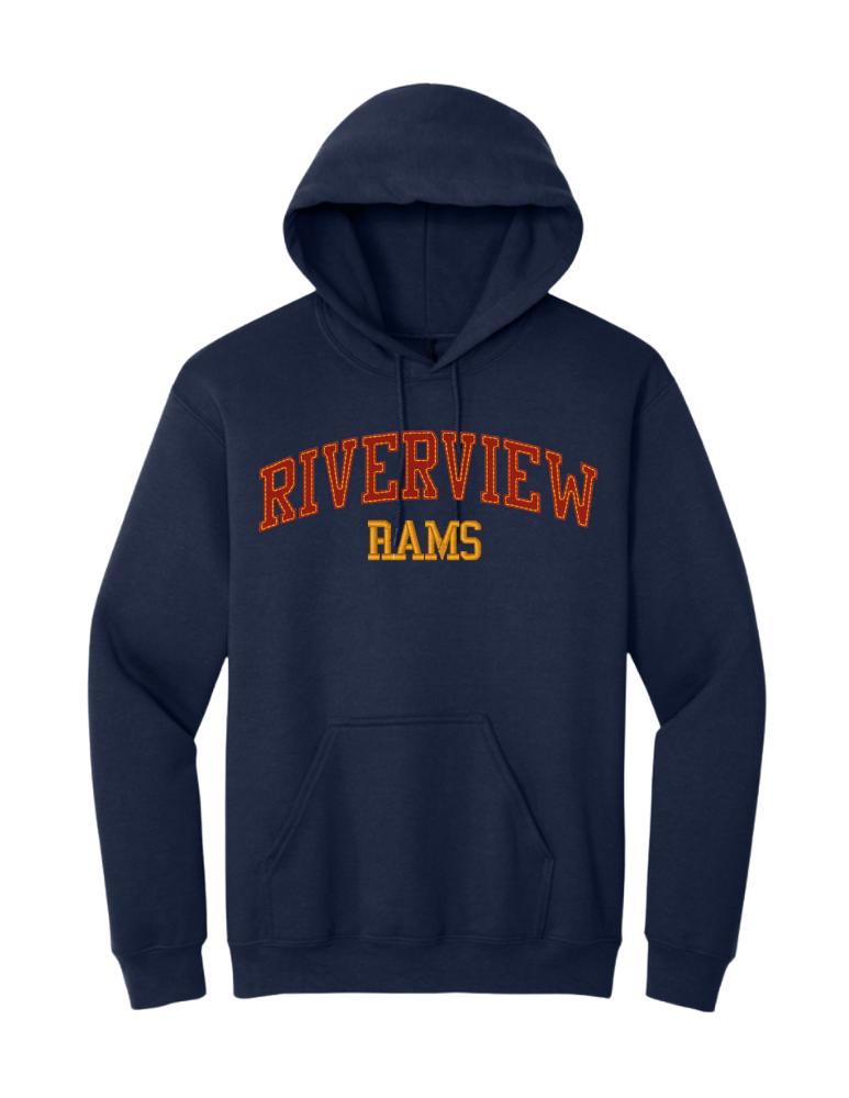 Riverview Rams Embroidered Hoodie - Navy