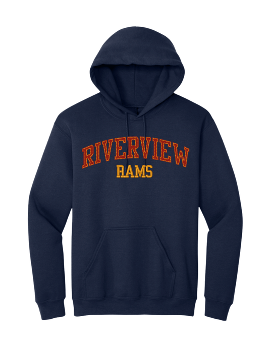 Riverview Rams Embroidered Hoodie - Navy