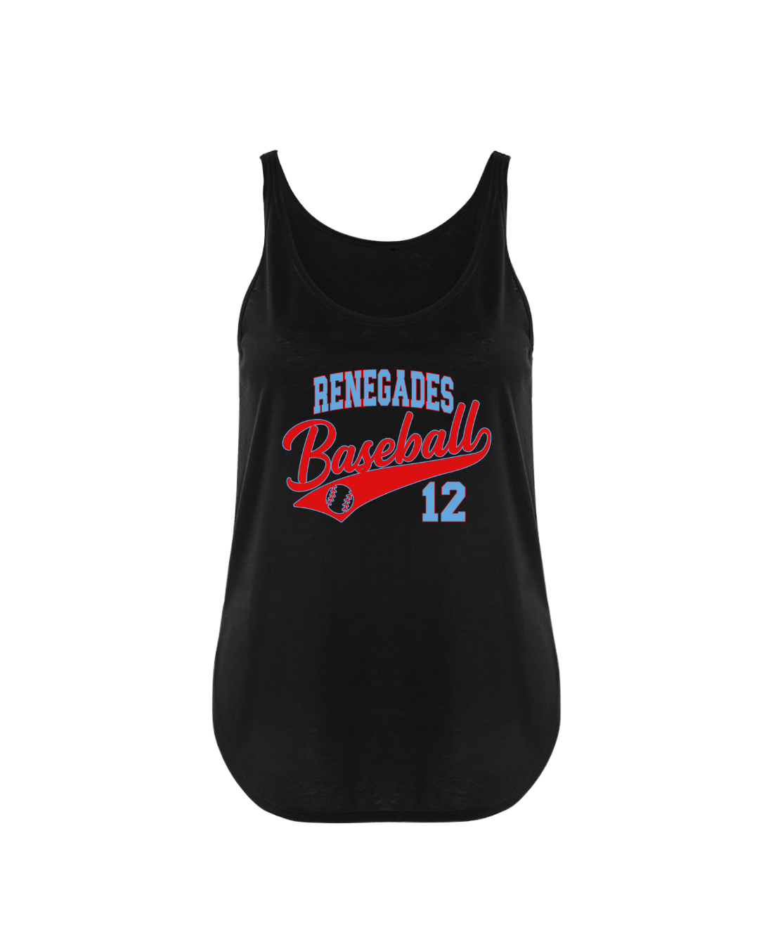 Renegades Baseball # Graphic - Black