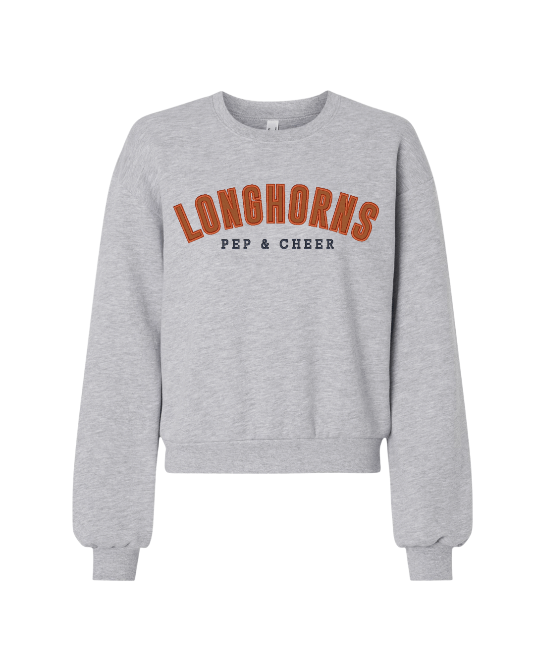 Longhorns Embroidered Unisex Crew -Heather