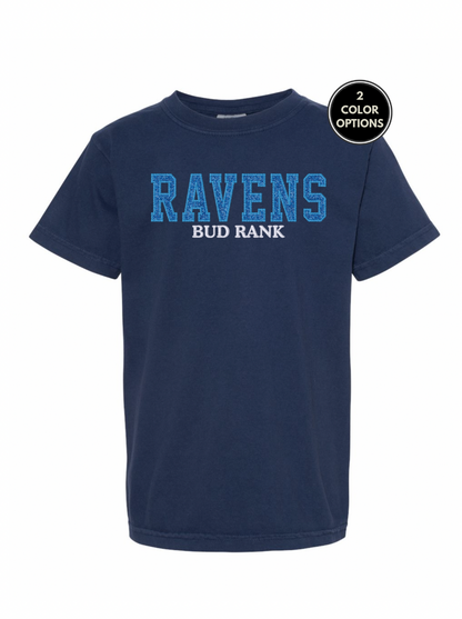 RAVENS Glitter Embroidered Tee