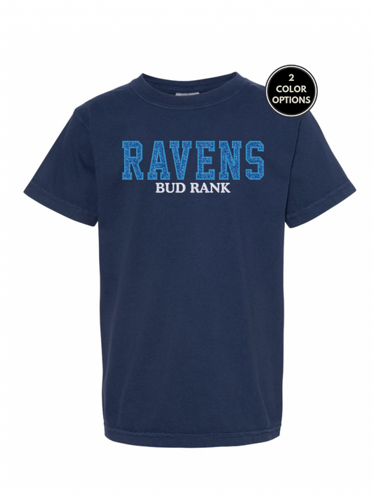 RAVENS Glitter Embroidered Tee