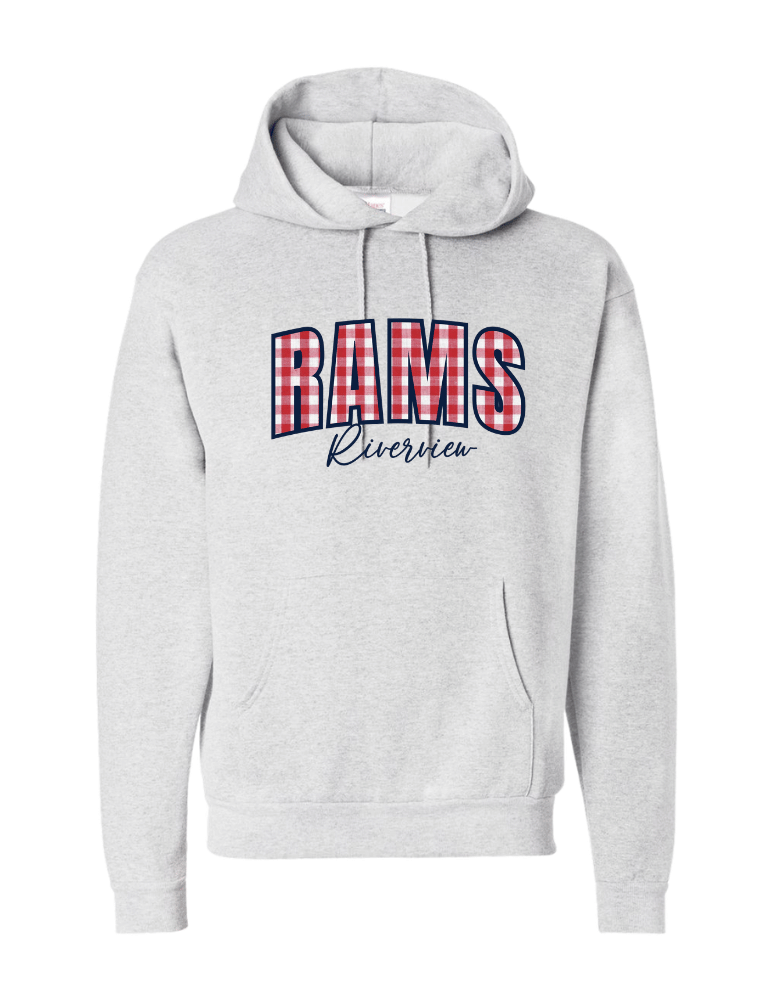 Rams Gingham Hoodie - Ash