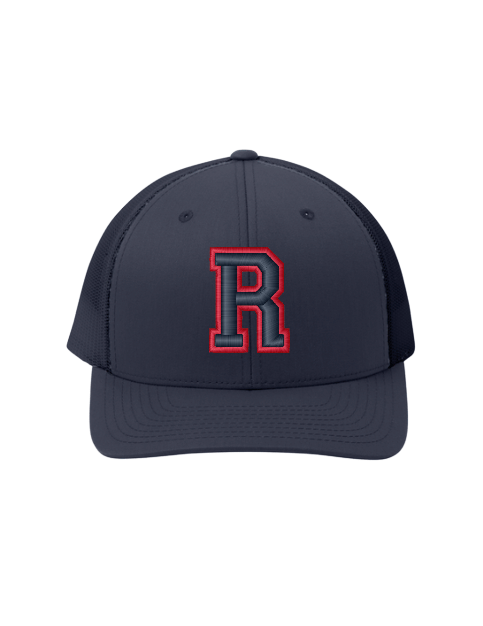 "R" Embroidered Trucker Cap - Navy