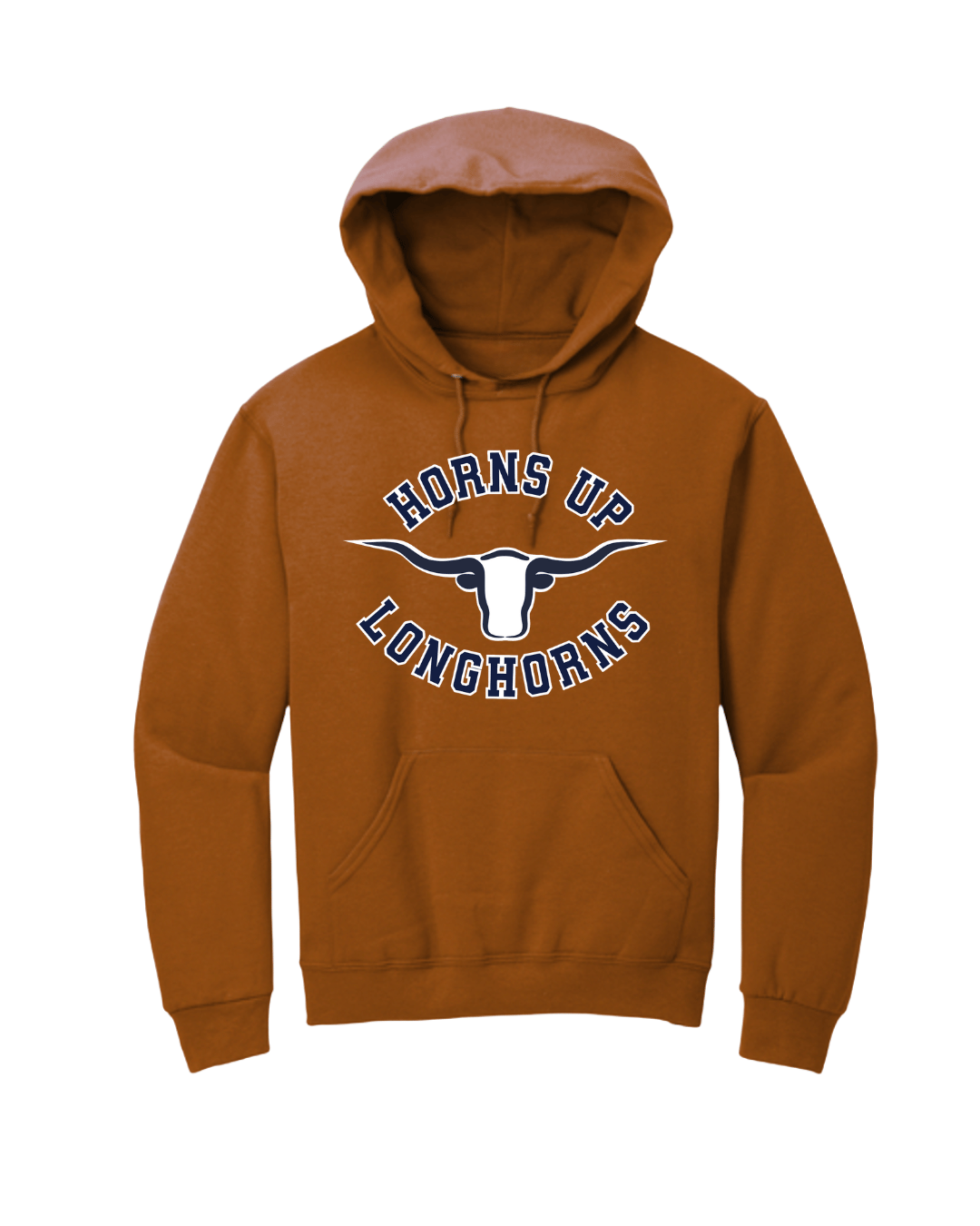 Horns Up Longhorns Hoodie - TOrange