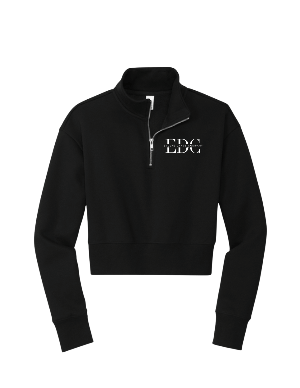 EDC Crop 1/4 Zip Sweater - Black