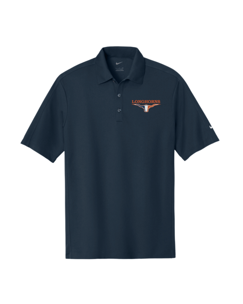 Longhorns Embroidered Mens Nike Polo - Navy