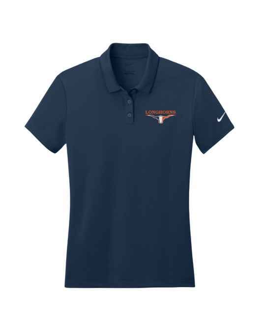 Longhorns Embroidered Womens  Nike Polo - Navy