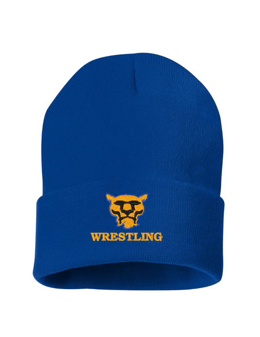 Cougar Wrestling Embroidered Beanie -Royal