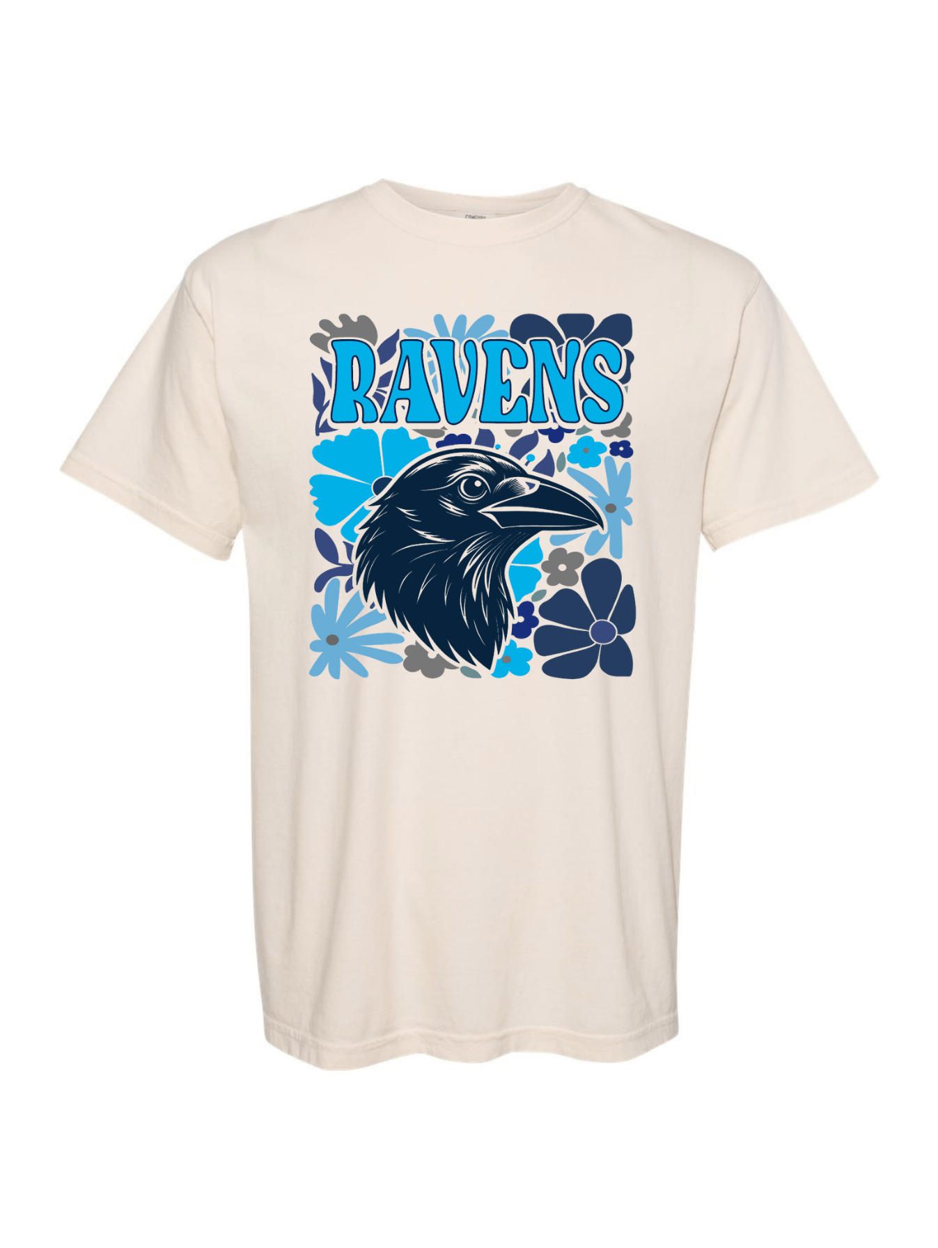 RAVENS Floral Graphic Tee - Natural
