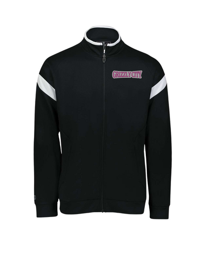 Grizzly City Logo Full Zip Jacket - Black/white