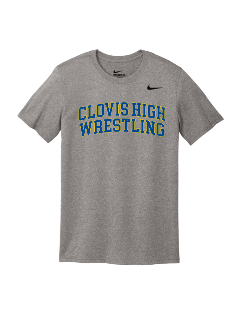 Clovis High Wrestling Nike Tee - Grey