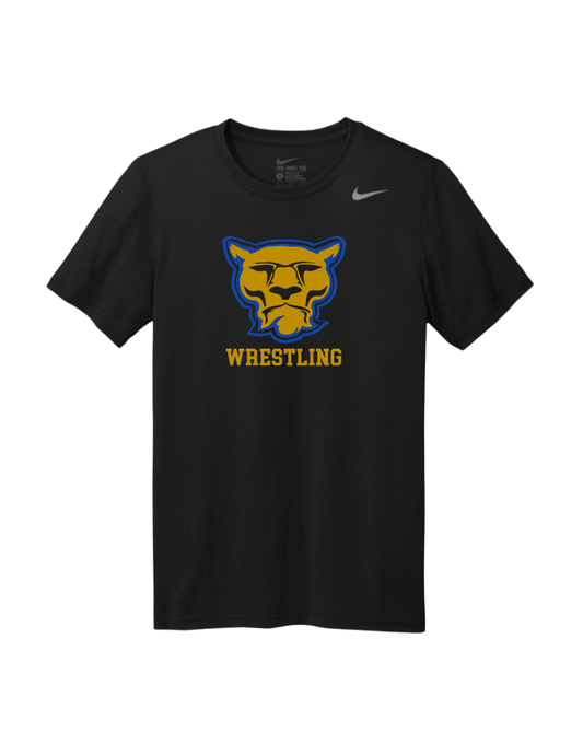 Cougar Wresting Logo Nike Tee - Black
